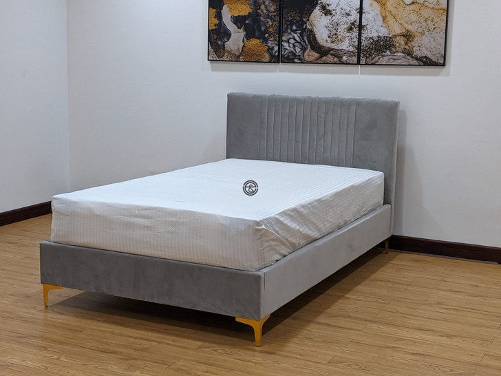 Tavira Double (4FT) Bed in Grey