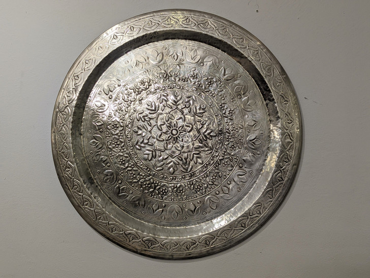 Decorative Circular Wall Hanging In Nickel Plated (T5067)-(D)-61CM