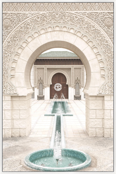 Tempered Glass Wall Art - Fountain Archway EC2692-(80X120)CM-