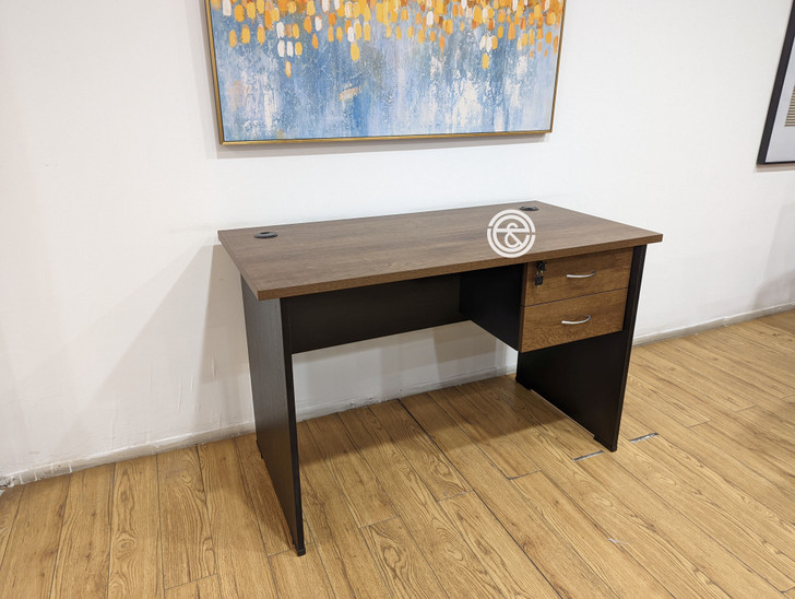 Brooklyn Desk With 2 Drws 1200 X 600 In Brown Oak