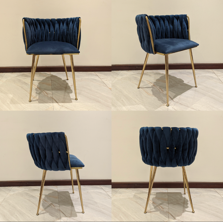 Pacific Bistro Chair - Navy Blue Velvet