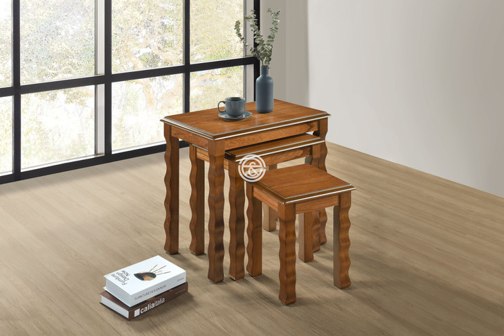 Afiya Nest Of Stools - Renaissance Oak Color