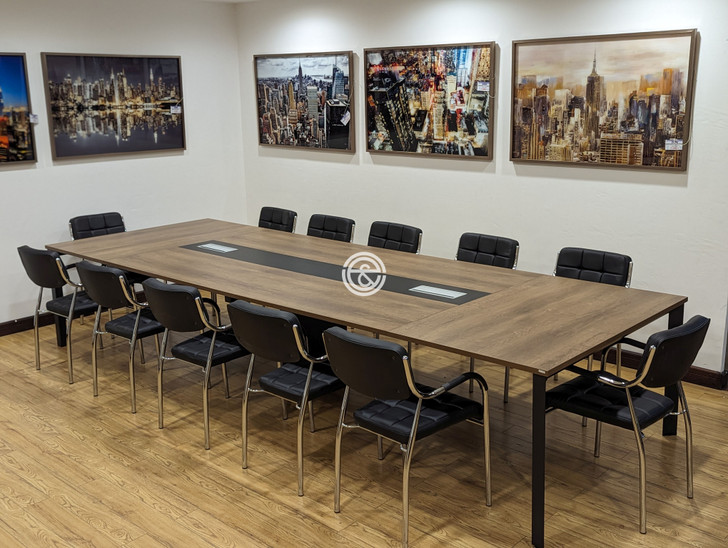 Brooklyn Conference Table 4.0x1.4m In Brown Oak Color (OZ-R03-40) - 12 Seater