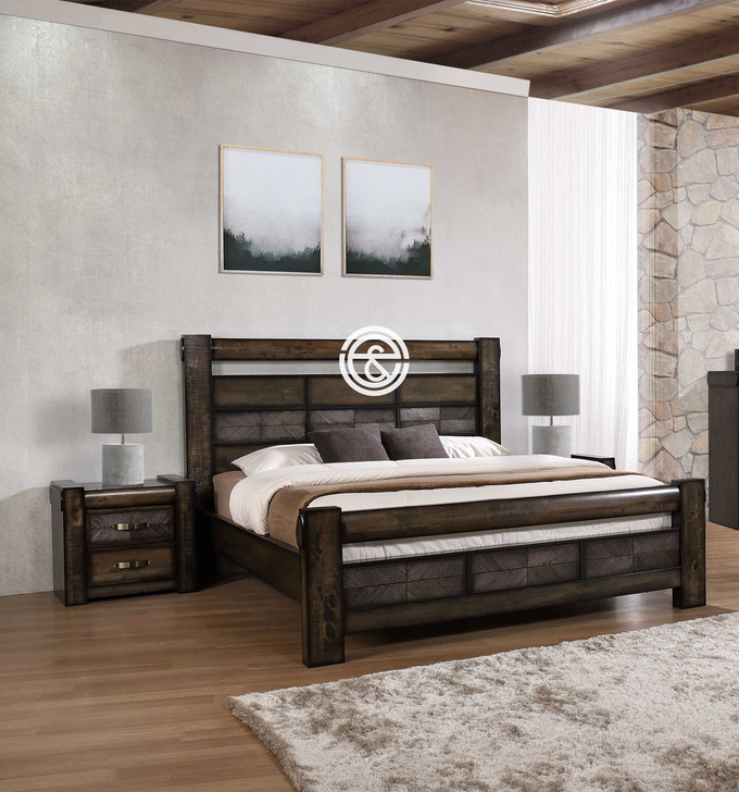 Thomson Bed - Queen Size (in LTP Brown)