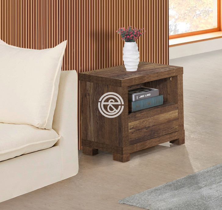 Kalmal End Table (French Oak Color) 