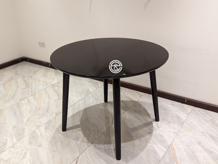Osaka Round Dining Table In Cappuccino Finish