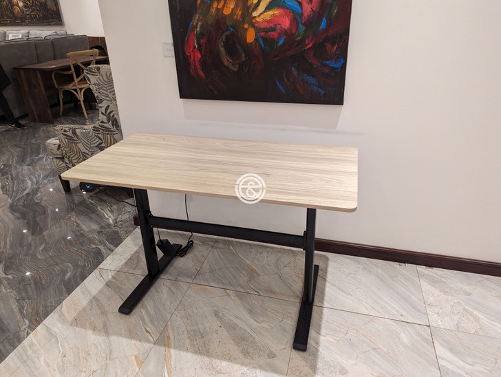 Basic Height Adjustable Table in Elm/Black (STL-HT-01)-OUT OF STOCK