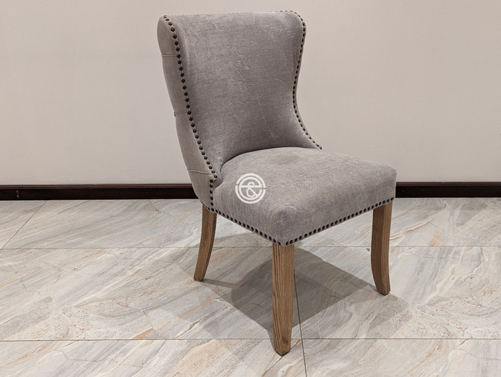 Grace Tufted Back Dining Chair Without  Arms In Grey