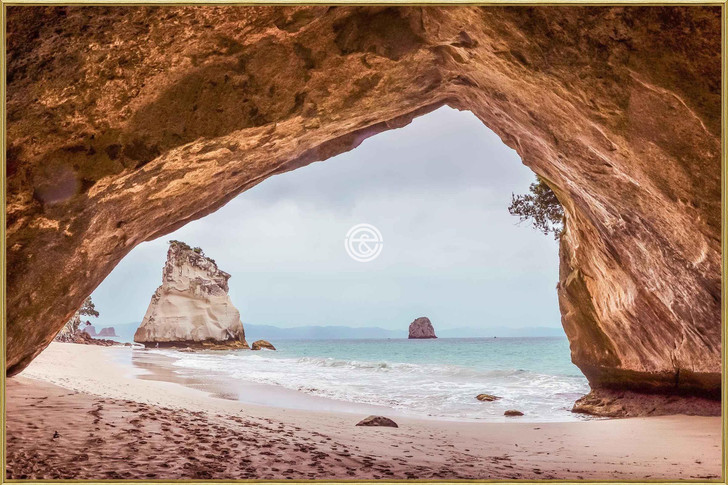 Tempered Glass Wall Art -Cave on Beach - BD4746-1-(120X80)CM