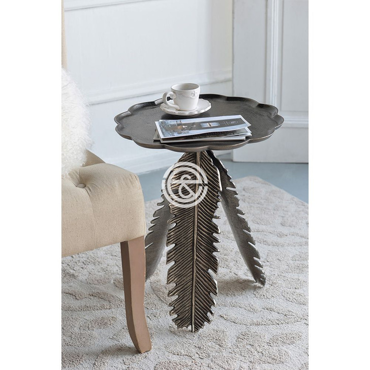 Leaf Leg Accent Table Chrome (48440)