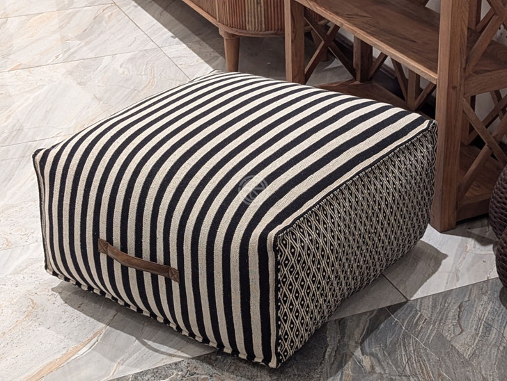 Jacquard Textured Pouffe - A4151 (60x60x30 CM)