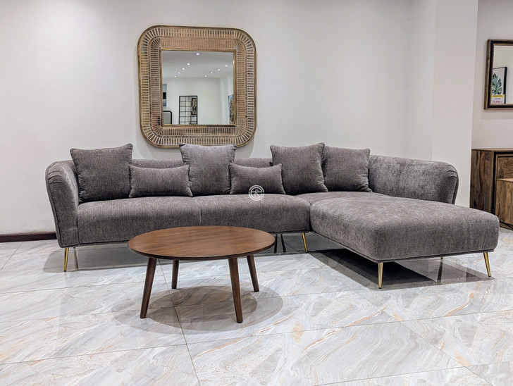 Larson L Shape Sofa in Light Grey (Chaise on Right while looking RHF)