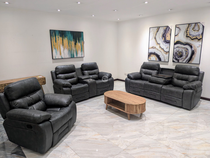 Clark 6 Seater Recliner In Dark Grey (#049)