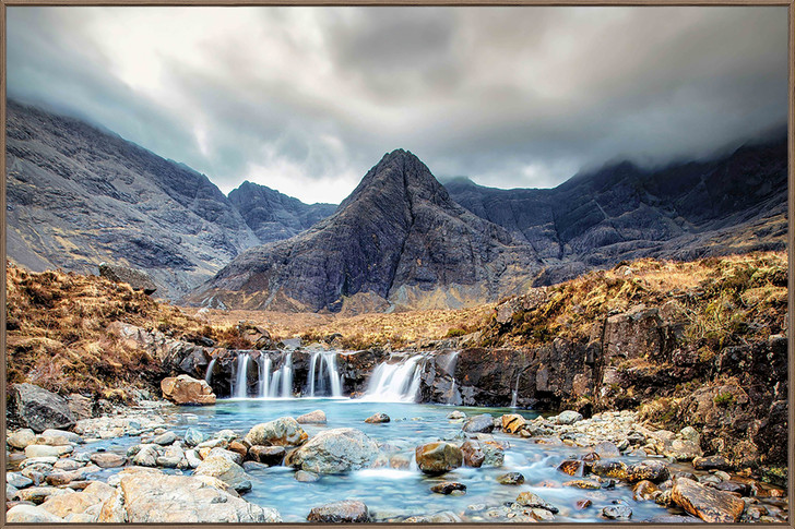 Tempered Glass Wall Art - Waterfall in Mountain - BE5763-2(120X80