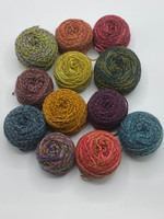 Fourth of July yarn for the Painting Bricks Blanket - this batch would look good with a dark background