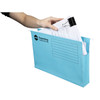 Marbig Expanding Suspension Files Blue with Tabs Pack of 20