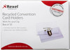 Rexel Convention Card Holder with Pin and Clip Clear Box of 50