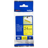 Brother #TZE-S651 24mm Black on Yellow Strong Adhesive TZE Tape | It's A Mega Thing