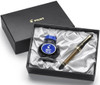 Pilot 600267 Custom 823 Fountain Pen Black Barrel 14K Gold Medium Nib