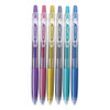 Pilot Poplol Retractable Pastel and Metallic Assorted Gel Pen 0.7mm Display 24