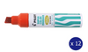 Pilot Super Colour Permanent Marker Chisel Jumbo Red Box of 12