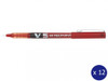 Pilot Hi-Tecpoint V5 Liquid Ink Rollerball 0.5mm Red Box of 12
