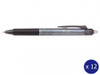 Pilot blrt-fr5-b Frixion Clicker 0.5mm Retractable Erasable Gel Rollerball Black Box 12 | It's A Mega Thing