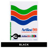 Artline 109001 90 Permanent Marker 5mm Chisel Nib Black Box 12 | Mega Office Supplies