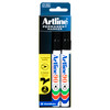 Artline 109067 90 Permanent Marker 5mm Chisel Nib Black 2Pk | Mega Office Supplies