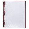 Marbig Refillable Display Book 20 Pocket A4 Clear Maroon