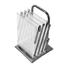 Deflecto Portable Chrome and Acrylic Concertina Display Stand A4