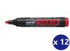 Uni Prockey (PM-126) Permanent Marker Chisel Tip 5.7mm Red - Box of 12 - Uniball Markers, Uni-Ball Markers, uni ball, uniball, uni posca | It's A Mega Thing