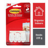 Command Micro Hooks package contents including three hooks and four adhesive strips