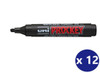 Uni Prockey (PM-126) Permanent Marker Chisel Tip 5.7mm Black - Box of 12 - Uni Ball Pens, Uniball Markers, Uni-Ball Markers, posca pens, posca markers, posca chalk markers, posca marker pen | It's A Mega Thing
