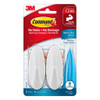 COMMAND 17081WD 2 PACK WET & DRY TOWEL HOOKS MEDIUM (UP TO 1.3KG) WHITE