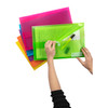 Marbig Assorted #2011099 Polypick Wallet - Polypropylene FC - Summer Colours Translucent - 12/Pk | Mega Office Supplies