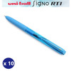 Uni-Ball Signo RT1 (UMN155-05) Gel Ink Rollerball Pen Micro 0.5mm Light Blue - Box of 10 - Uni Ball Pens, Uniball Markers, Uni-Ball Markers, posca pens | It's A Mega Thing