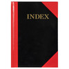 Cumberland 43130 Red and Black Notebook Gloss Cover A5 100 Leaf Indexed | Mega Office Supplies