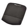 Fellowes Mouse Pad and Wrist Rest Plush Touch Lycra Graphite