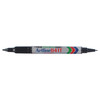 Artline Marker Black 104101 041T Dual Nib Permanent in a Box of 12 | Mega Office Supplies