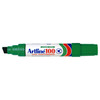 Artline 12mm Chisel Nib Green 110004 100 Permanent Marker Box 6 | Mega Office Supplies