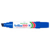 Artline 12mm Chisel Nib Blue 110003 100 Permanent Marker Box 6 | Mega Office Supplies