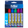 Artline 157946 579 Whiteboard Marker 5mm Chisel Nib Assorted Wallet 6 | Mega Office Supplies
