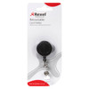 Rexel #9810002 Retractable Card Holder with Strap and Nylon Cord (Hangsell) Black | Mega Office Supplies