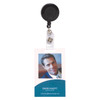Rexel Card Holder with Strap and Nylon Cord (Hangsell) Black #9810002 Retractable | Mega Office Supplies