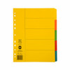 Marbig Indices and Dividers 5 Tab Manilla A4 Extra Wide Brights