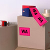 Avery WA Fluoro Pink Labels 500 Roll 100 x 150.4mm