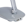 Nero Desk Lamp with Silver USB Port