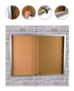 Visionchart SGCC2 Sliding Glass Door Display Case 1500 x 900mm Cork