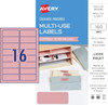 Avery #393240 Multi-Use Salmon Pink Coloured Labels 63.5x24mm, Laser, Inkjet, Permanent - 160 Labels/10 Sheets - Avery, averylabels, avery labels, avery products, place card holders, avery stickers | It's A Mega Thing